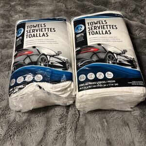 Unitex 100% Cotton Towels, White, 14 in x 17 in, 52-pack Set Of Two One Opened